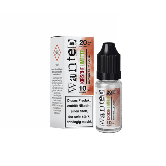 Wanted Nikotinsalz - Kirsche Limette - Overdosed 10ml Liquid 20mg
