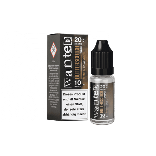 Wanted Nikotinsalz - Butterscotch Tabak - Overdosed 10ml Liquid 20mg