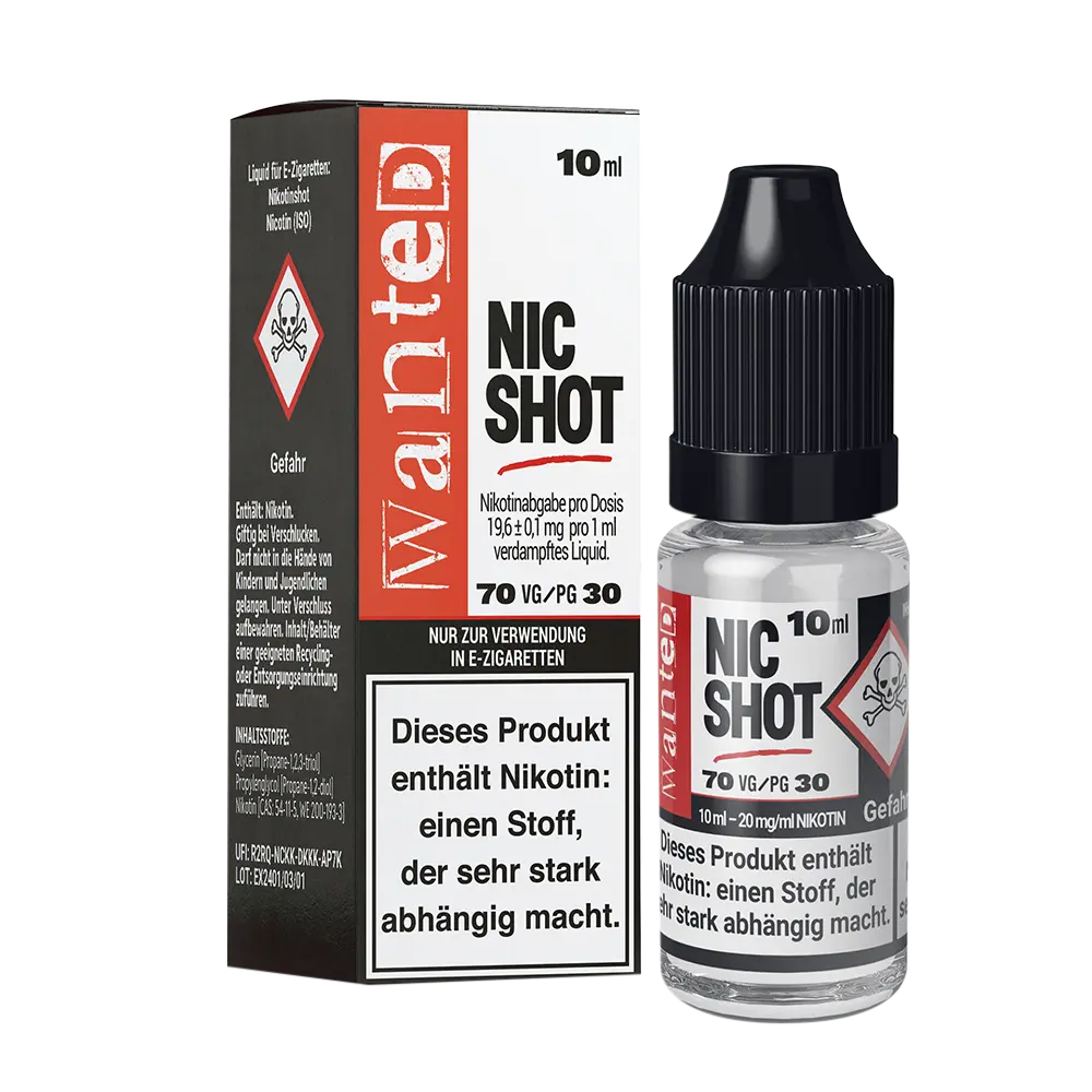 Wanted Shot 70/30 20mg/ml 10ml