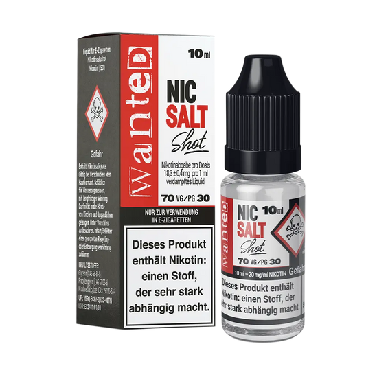 Wanted Salz Shot 70/30 20mg/ml 10ml