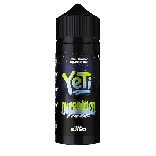 Yeti Longfill - Sour Blue Razz - Overdosed 10ml Aroma in 120ml Flasche