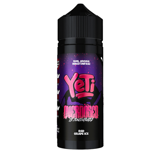 Yeti Longfill - Red Grape Ice - Overdosed 10ml Aroma in 120ml Flasche