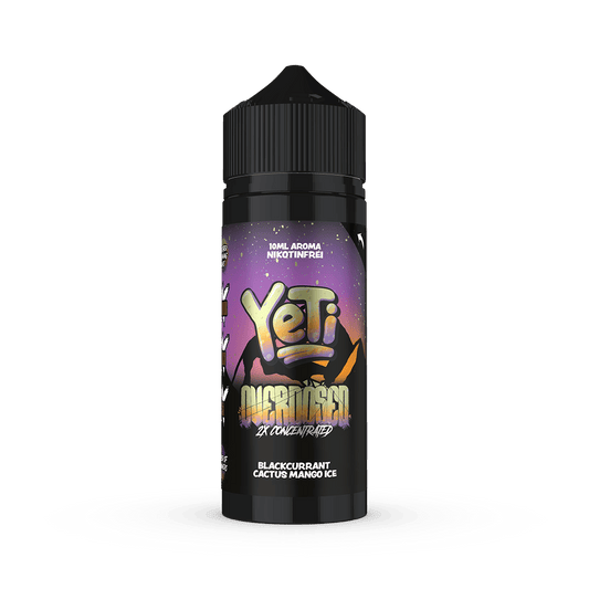 Yeti Longfill - Blackcurrant Cactus Mango Ice - Overdosed 10ml Aroma in 120ml Flasche