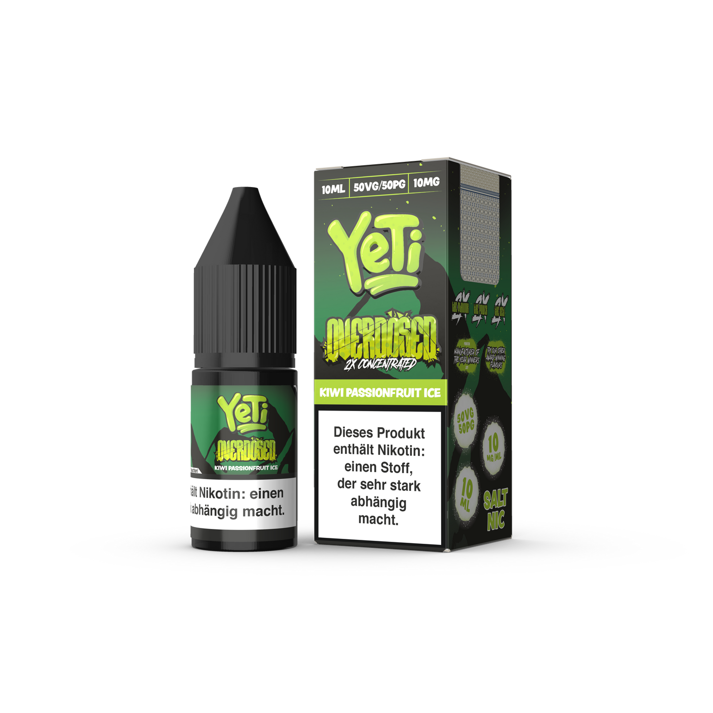Yeti Nikotinsalz - Kiwi Passionsfruit Ice - Overdosed 10ml Liquid 10mg