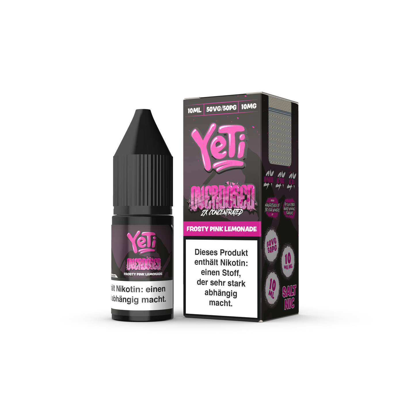 Yeti Nikotinsalz - Frosty Pink Lemonade - Overdosed 10ml Liquid 10mg
