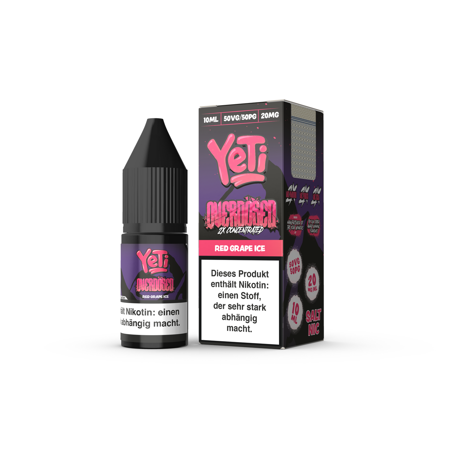 Yeti Nikotinsalz - Red Grape Ice - Overdosed 10ml Liquid 20mg