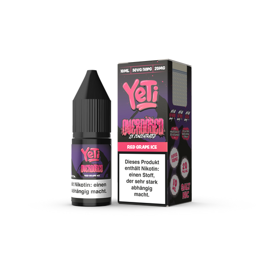Yeti Nikotinsalz - Red Grape Ice - Overdosed 10ml Liquid 20mg