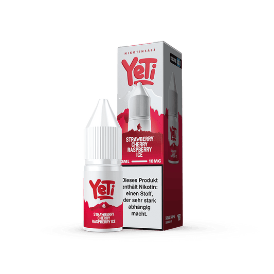 Yeti Summit Nikotinsalz - Strawberry Cherry Raspberry Ice - Overdosed 10ml Liquid 10mg