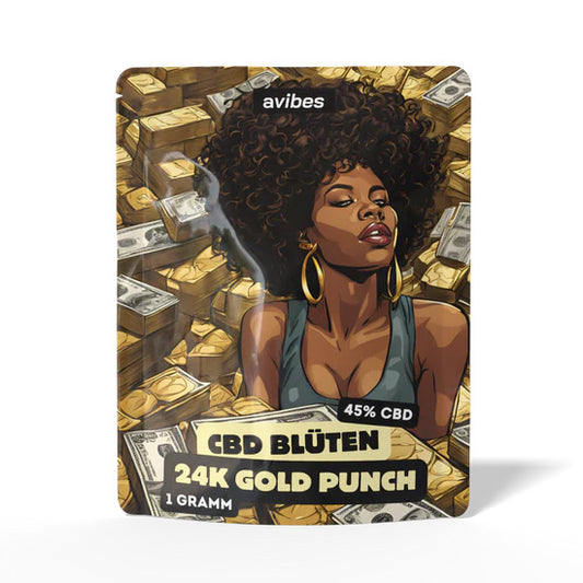 avibes CBD Blüte - 24K Gold Punch 45% 1g