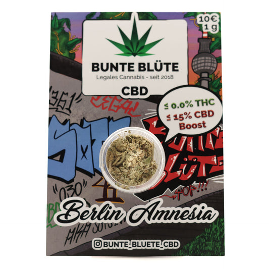 Bunte Blüte CBD Blüte - Berlin Amnesia 15% 1g
