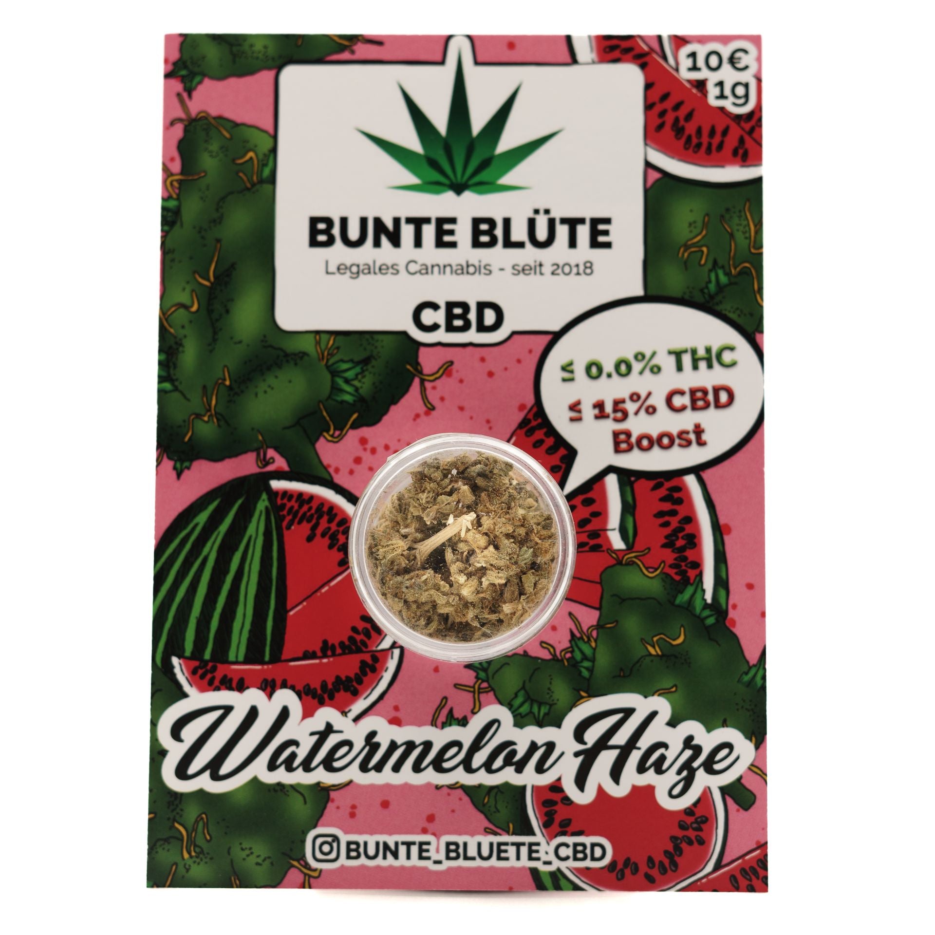 Bunte Blüte CBD Blüte - Watermelon Haze 15% 1g