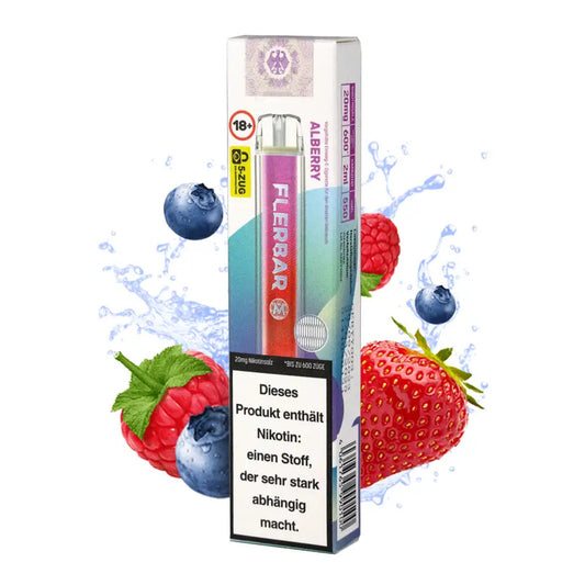 Flerbar Vape Einweg E-Zigarette Alberry 2% Nikotin