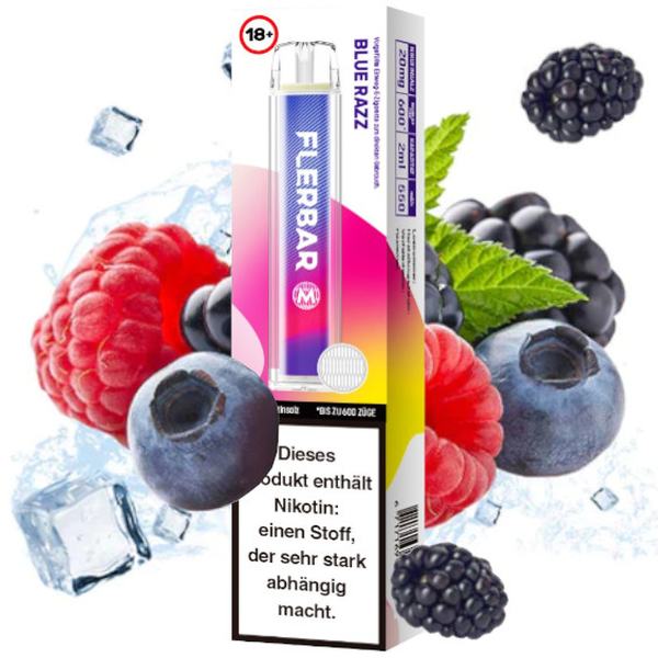 Flerbar Vape Einweg E-Zigarette Blue Razz 2% Nikotin