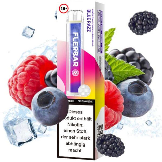 Flerbar Vape Einweg E-Zigarette Blue Razz 2% Nikotin