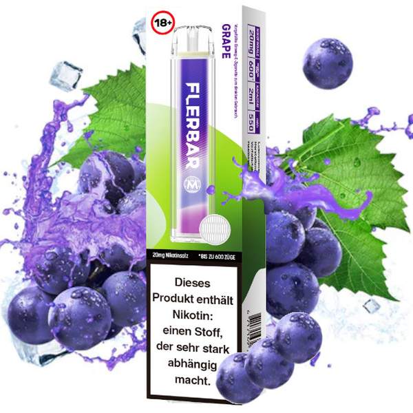 Flerbar Vape Einweg E-Zigarette Grape 2% Nikotin