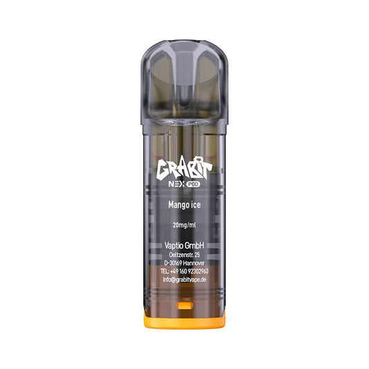 Grabit Nex - POD - Mango Ice 2% Nikotin 600 Züge (2 Pods)