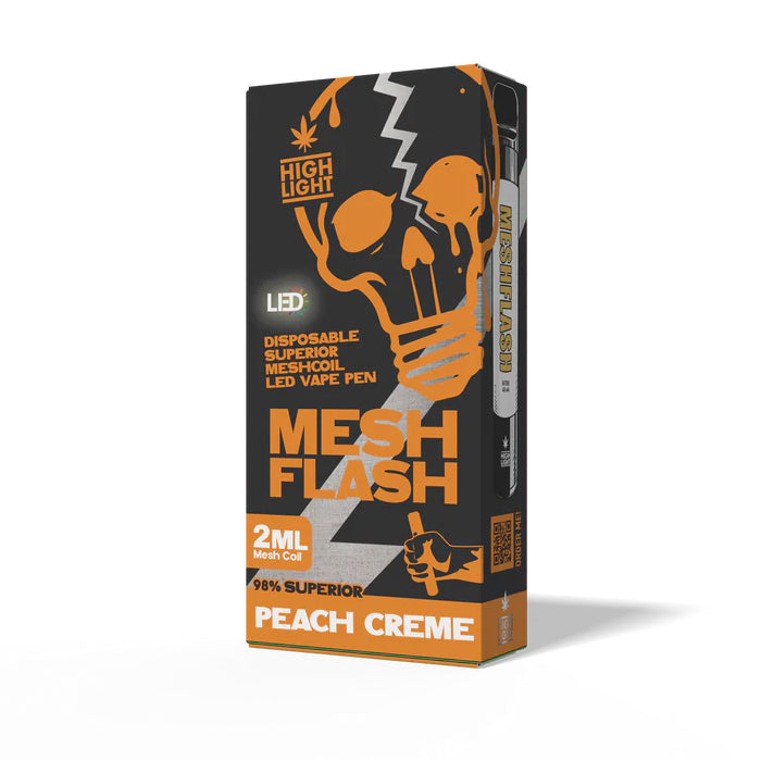 Mesh Flash H2 Superior Blend Vape - Peach Creme 2ml