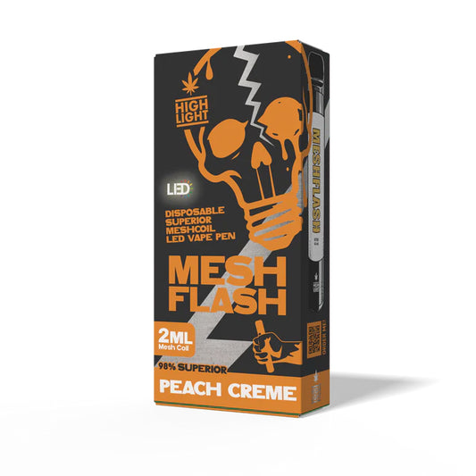 Mesh Flash H2 Superior Blend Vape - Peach Creme 2ml