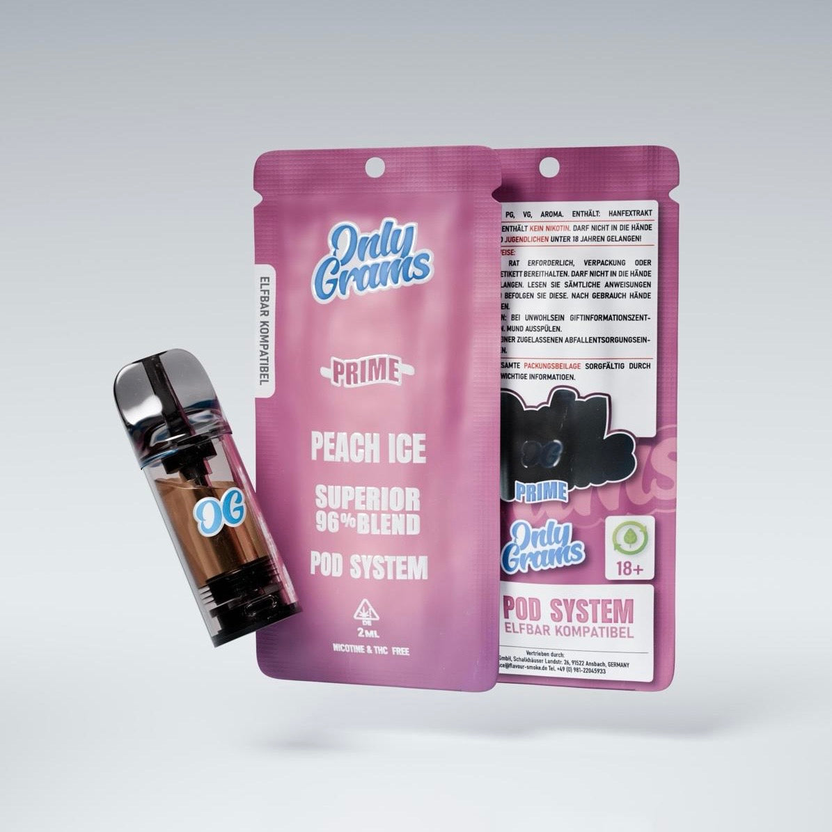 Only Grams - Superior Blend - Peach Ice / Icy Melba 2ml POD