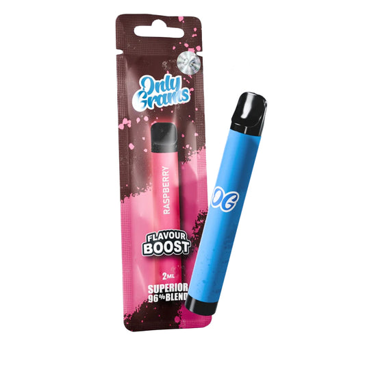 Only Grams - Superior Blend Vape - Flavour Boost Raspberry 2ml