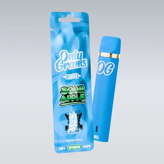 Only Grams US Line Superior Blend Vape - Sour Apple 1ml