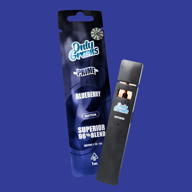 Only Grams Superior Blend Vape - Blueberry 1ml