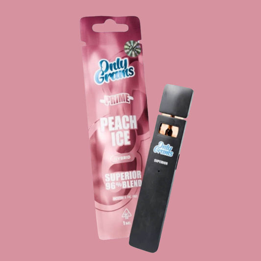 Only Grams Superior Blend Vape - Peach Ice 1ml