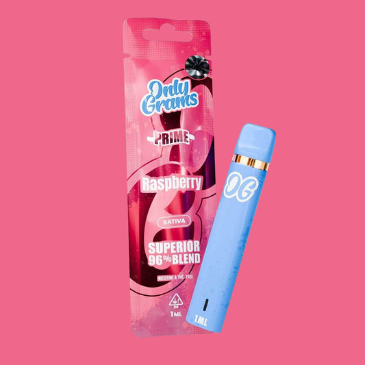 Only Grams Superior Blend Vape - Raspberry 1ml