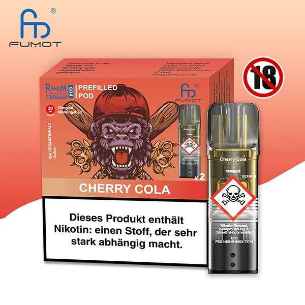 RandM Tornado - POD - Cherry Cola 2% Nikotin 600 Züge (2 Pods)