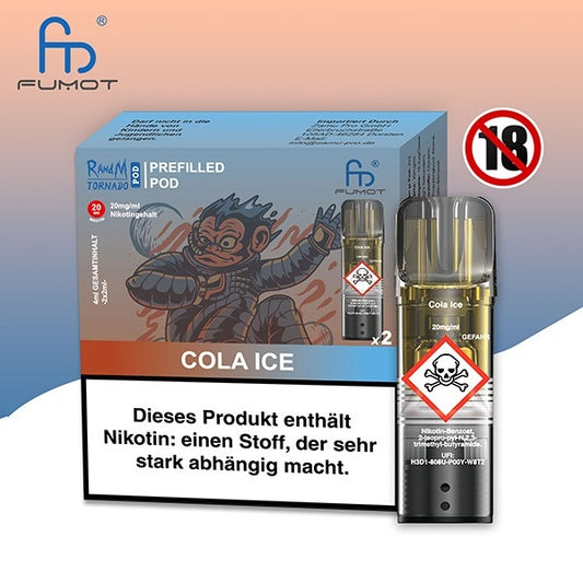 RandM Tornado - POD - Cola Ice 2% Nikotin 600 Züge (2 Pods)