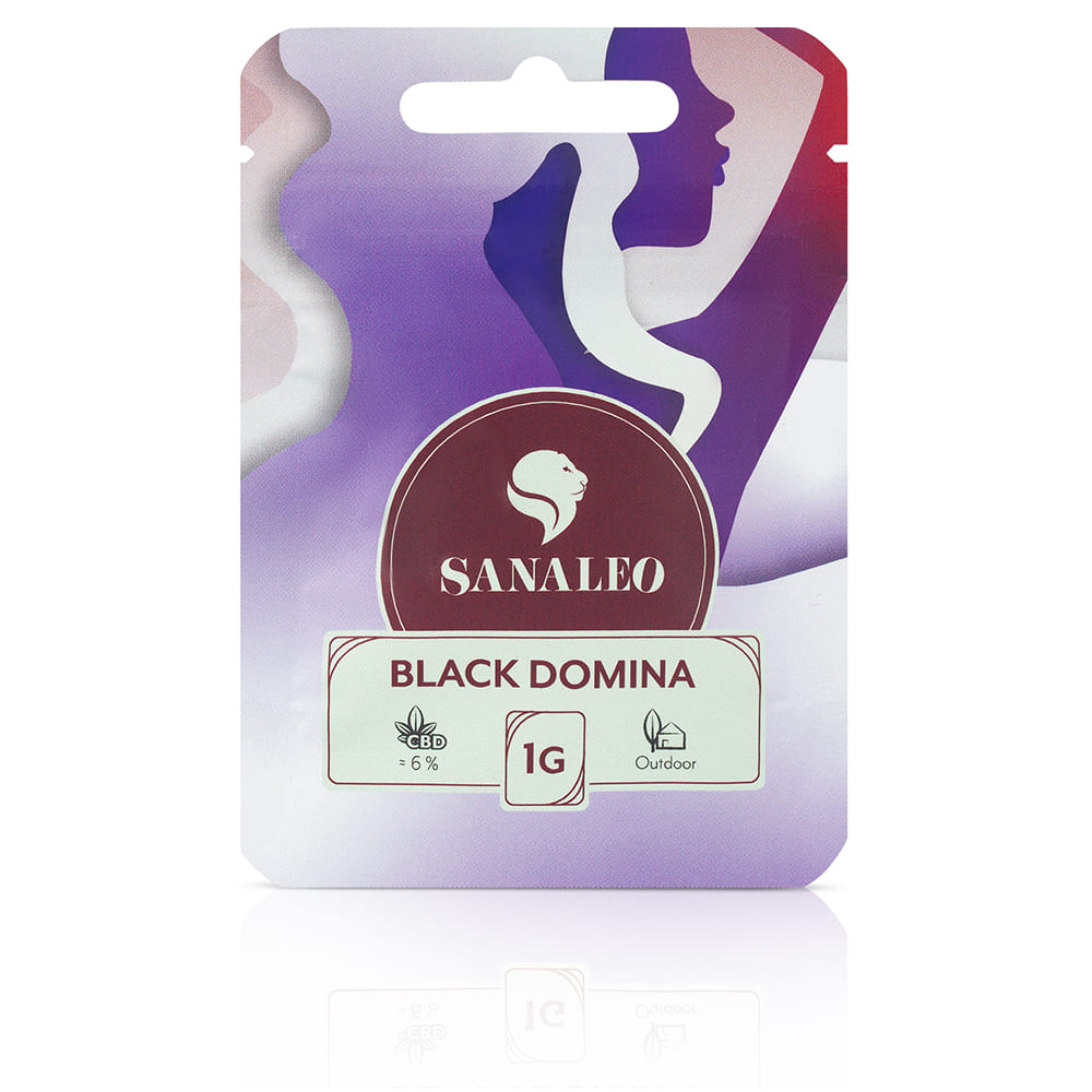 Sanaleo CBD Blüte - Black Domina 6% 1g