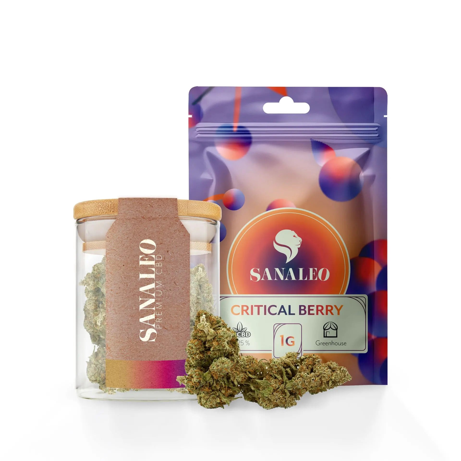 Sanaleo CBD Blüte - Critical Berry 25% 2g