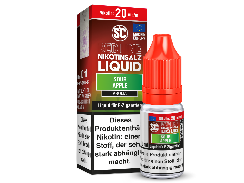 SC - Red Line - Sour Apple - Nikotinsalz Liquid