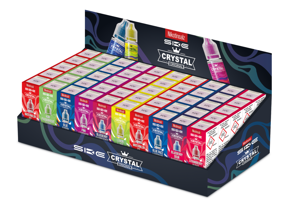 SKE - Crystal - Nikotinsalz Liquid - Leer-Display